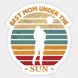 Retro Vintage Sunset Mom Sticker